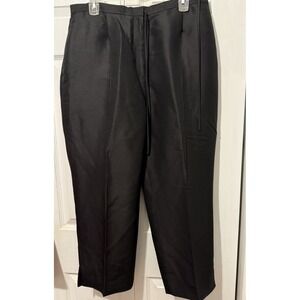 Kasper & Company ASL 100% silk black cropped pants new with tags 16 lined